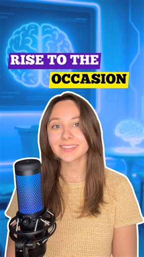 EWA: Learn English on Instagram: "Make a sentence with RISE TO THE OCCASION! Here are some examples to help you: 1. When the team lost their captain, she rose to the occasion and led them to victory. 2. He was nervous at first, but rose to the occasion during the presentation. 3. In difficult times, true leaders always rise to the occasion. 🧠 Share your own sentence in the comments!"