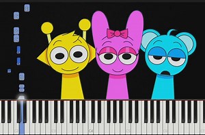 如何在钢琴上演奏 Sprunki（PYRAMIXED）