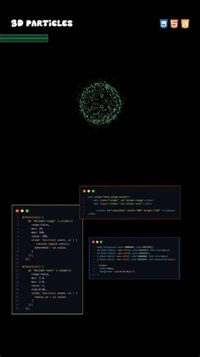 3D PARTICLES CREATE CODING HTML JAVASCRIPT CSS #coding #programming #technology #css#python#comment