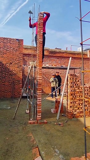Red brick wall house construction #tools #construction #handtools #tool #toolsofthetrade #diy #powertools #woodworking #engineering #electrician #contractor #mechanic #carpentry #design #toolporn #toolbox #carpenter #perkakas #plumbing #handmade #workshop #renovation #edc #work #wood #technology #building #electrical #home #dewalt | Creative mind