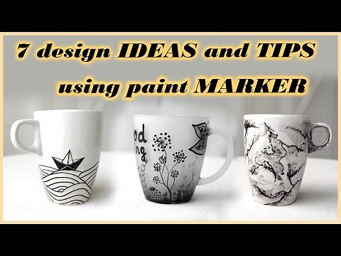 7 MUG DESIGN IDEAS AND TIPS using paint marker | DIY Hand painted mugs