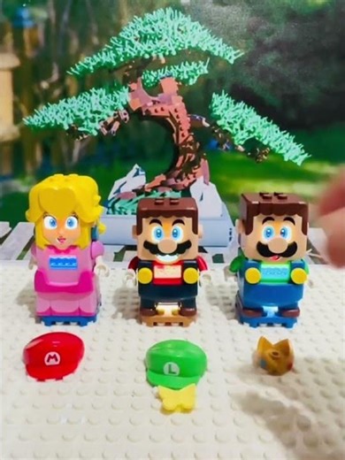 Lego Mario and Lego Peach Want to returned their suit #shorts #funny #mario #asmr #toys #fyp P34