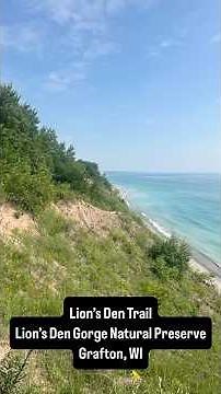 Hiking Lion's Den Trail - Stunning Lake Michigan Views at Lion’s Den Gorge – Grafton, WI w/ Simba 🐾