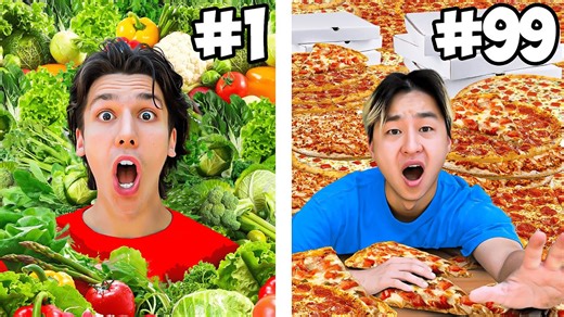 Eating 100 Foods in 24 hours | Topper Guild Vlog