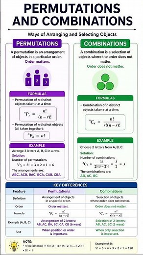🔢 Master Permutations & Combinations in minutes!