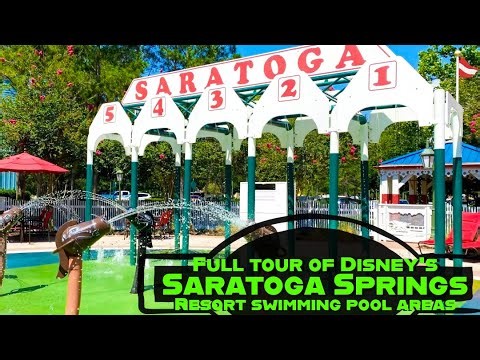 Full Tour of Disney’s Saratoga Springs Resort | Swimming Pools, Splash Pads, Waterslides, & Hot Tubs