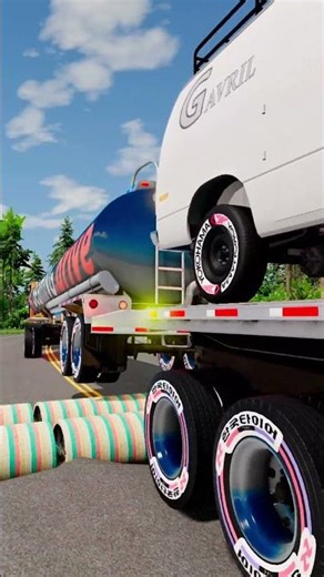 BeamNG.drive Truck vs Pipe Culvert E415