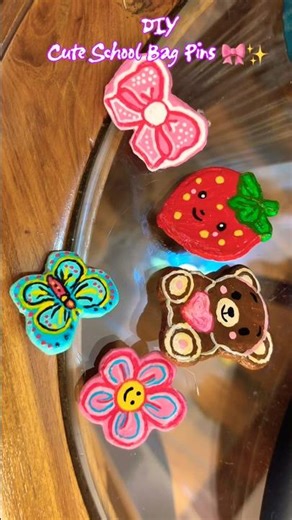 DIY Cute School Bag Pins for Little Girl 😍🎀 | Custom Orders Available 💖 #shorts
