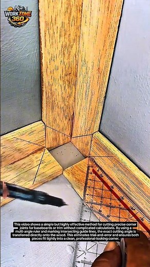 Perfect Corner Wood Cutting Trick | Baseboard Miter Hack for Beginners (No Guesswork!)
