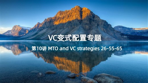 VC产品可配置之第10讲 MTO and VC strategies 26-55-65