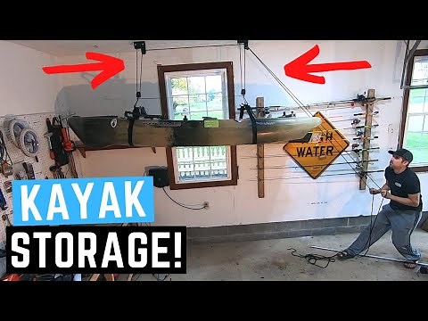 Hang Your Fishing Kayak In Your Garage! (Easy & Cheap Install)