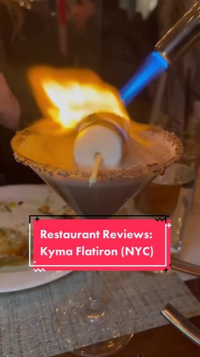 Restaurant Reviews: Kyma Flatiron #kyma #nyc #restaurant #review #indoor #celebrate #greek #claseazul #hiddengems #brunch #bucketlist #iconic #fyp