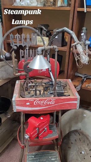 Steampunk Lamps at Gypsy-Treasure-Resale in West Columbia Tx 77486 #steampunk #vintage #lamps #man #lamps