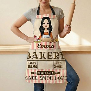 Personalized Baking Apron, Baking Lover Custom Gift, Baker Apron, Baker Gift, Baking Gift for Mom, Kitchen Apron, Gift for Woman - Etsy