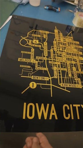 Modern Iowa Street Map 🗺️ | Minimal Wall Art