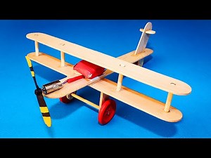 How to make A Plane with DC Motor | Toy Wooden Plane DIY