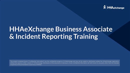 BA Incident Reporting HHAX Training