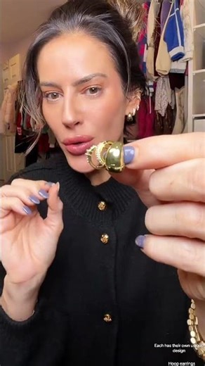 Hoop earring stack 14 karat gold plated 🔗 https://www.tiktok.com/t/ZTH3VonbBAmM1-wMNDv/