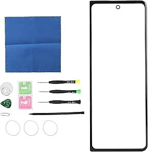 Screen Replacement for Z Fold 3 5G F926, Front Outer Lens Glass Screen Replacement Repair Kit with OCA Adhesive, Full Tool Kit Included