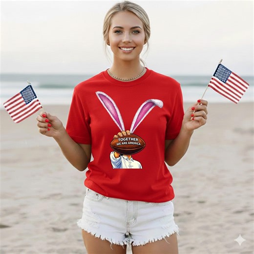 Together We Are America PNG, Patriotic Pink Bunny Ears Football Design (digital Download) - Etsy Canada