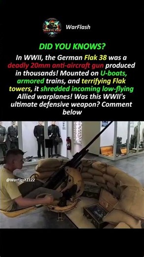 How 1940 Flak 38 Destroyed Aircraft! 🚨 #history