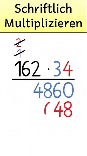 Schriftlich Multiplizieren mit zweistelligen Zahlen