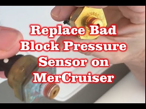 Replace a Bad Block Pressure Sensor mercruiser 350 MAG Boat Engine - 8M6000623