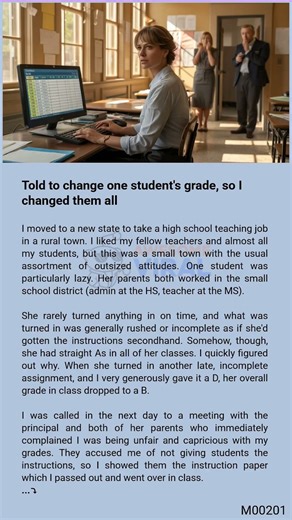 Told to change one student's grade, 🚄 so I 💛 changed them all | Awesome Viral