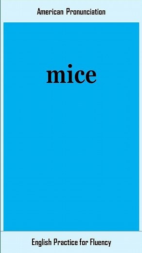 mice, How to Say or Pronounce MICE in American, British English, Pronunciation