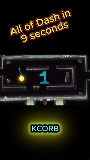 All of Dash in 9 seconds #geometrydash #trending #viral #fyp #gaming #shorts #subscribe