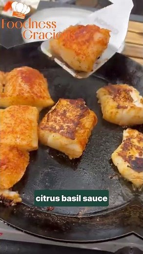 Pan-Fried Cod with Citrus Basil Butter Sauce | Easy & Flavorful Seafood Recipe #easydinnerrecipes