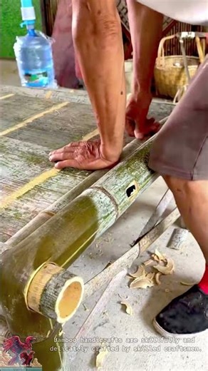 Traditional bamboo crafting process #tools #shorts