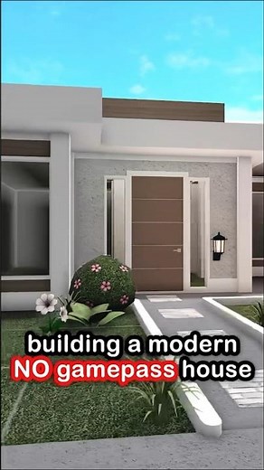 building a 7k NO GAMEPASS modern bloxburg house! #bloxburg #roblox #shorts #robloxbloxburg