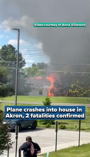 Plane crashes into house in Akron, 2 fatalities confirmed