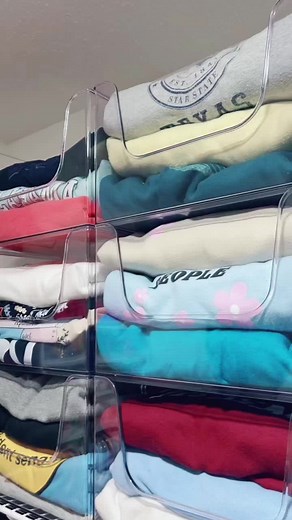 Clear Acrylic Stackable Containers for Sweatshirt Storage at Target