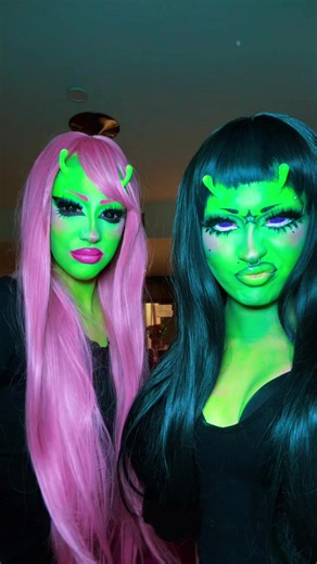 @madisklar #fyp #alien #makeup #transition #alienmakeup | alien costume