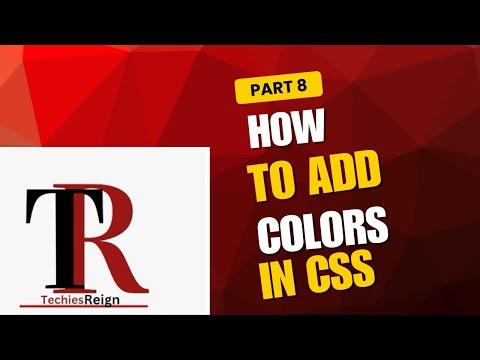 How to add colors in CSS