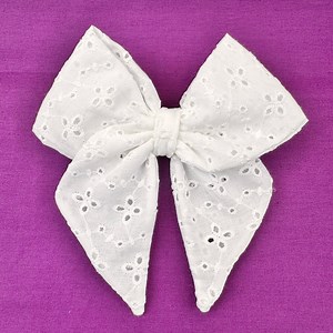 How to make a hair bow with scallop fabric easily in 5 minutes ? | Knitting Woman and Embroidery