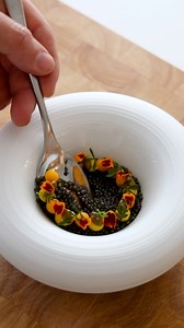 The perfect marigold & caviar dish 🔥 It’s a marigold & garum flan with @royalbelgiancaviar, a garum jelly, butternut squash cream and caramelized pumpkin seeds 🙌🏼 find all the recipes on my @gronda channel “Jules Cooking”. Link in my bio & story 🎃 Have a great day guys! #julescooking #recipe | Jules Cooking