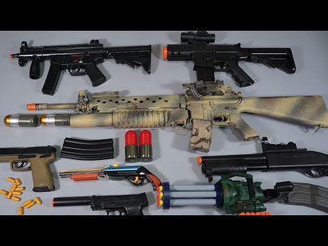 Granade launcher M203 + M16 Airsoft Toy Guns - Gatling Nerf Gun - MP5-Realistic Toy Guns collection