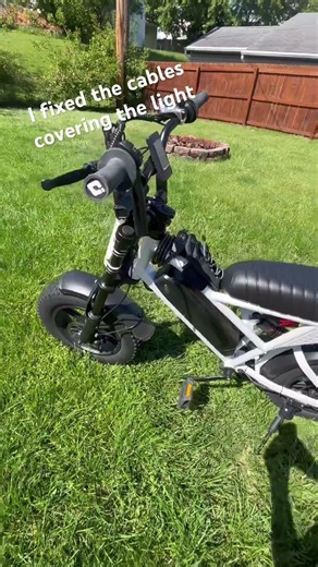 I fixed the cables covering the light, what mods should i get, name eskute v100 #ebike #mods #v100