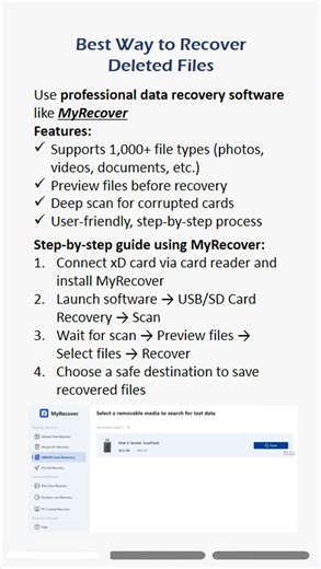 Lost Photos on xD Card? Recover Deleted Files Easily! #xd #recovery