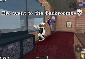 Exploring the Backrooms in Roblox MM2 with Mushroom Avatar