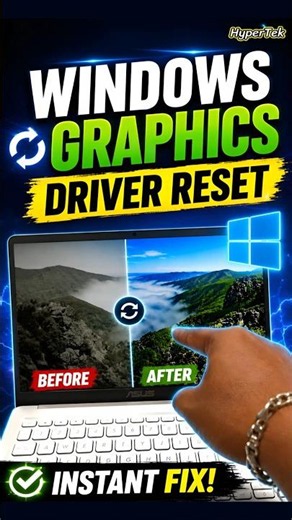 Fix PC Hang/Lag ⚡ Reset Graphics Driver Instantly! #shorts #pctips #windows #tech #ytshorts