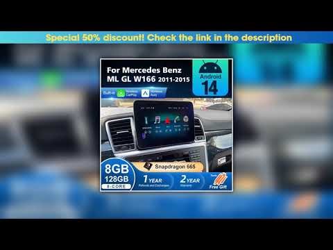 Unboxing Android 14 W166 Wireless CarPlay Screen For Mercedes Benz ML GL W166 X166 GPS Car Multimed