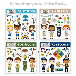 Wilderness Explorer Badges Clipart: Camping Scout Troop (digital) - Etsy