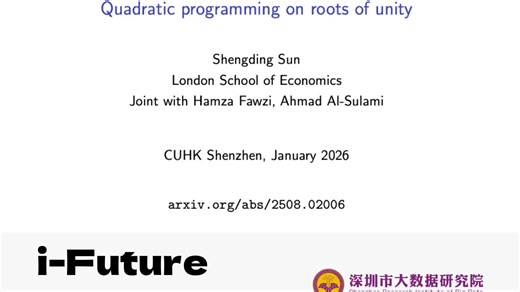 Quadratic programming on complex roots of unity