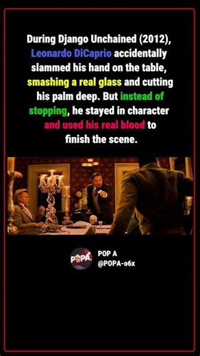 The Shocking Real-Life Injury Leonardo DiCaprio Kept In Django Unchained! 🎬 #shorts