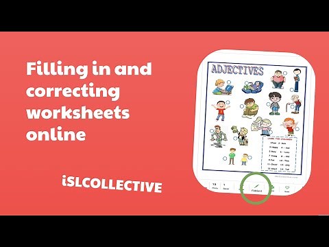 Filling in and correcting worksheets online