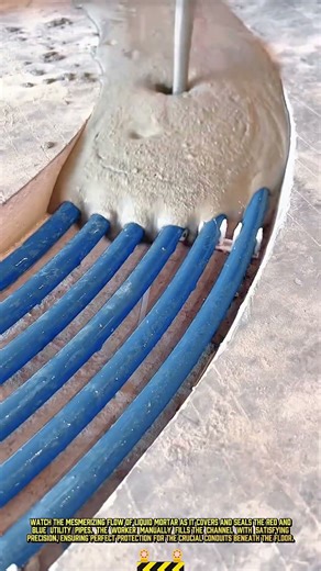 Best of Cement Filling Process for Embedding Floor Conduits Perfectly #dailywork #flooring